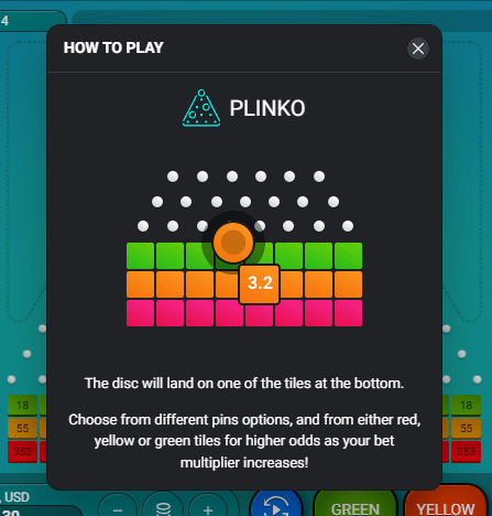 what is plinko game